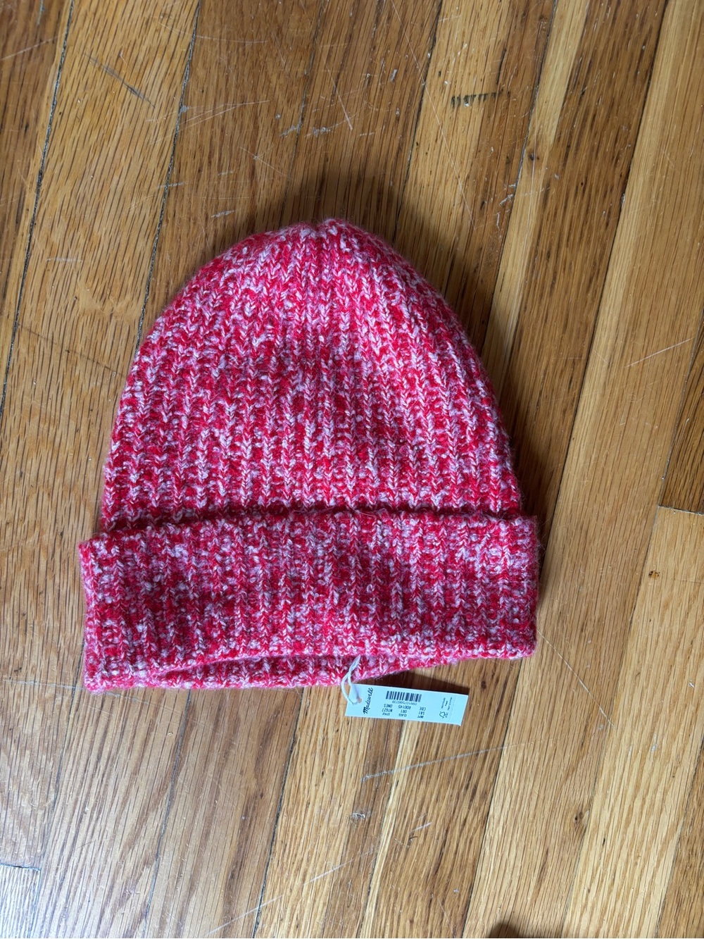 NWT Madewell Red Knit Beanie Hat